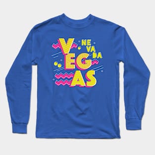 Retro 90s Las Vegas, Nevada Long Sleeve T-Shirt